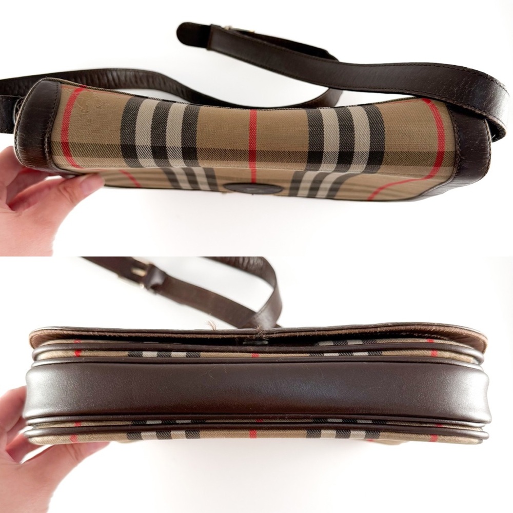 Burberry Vintage Haymarket Shoulder Saddle Bag - Picture 9 of 11